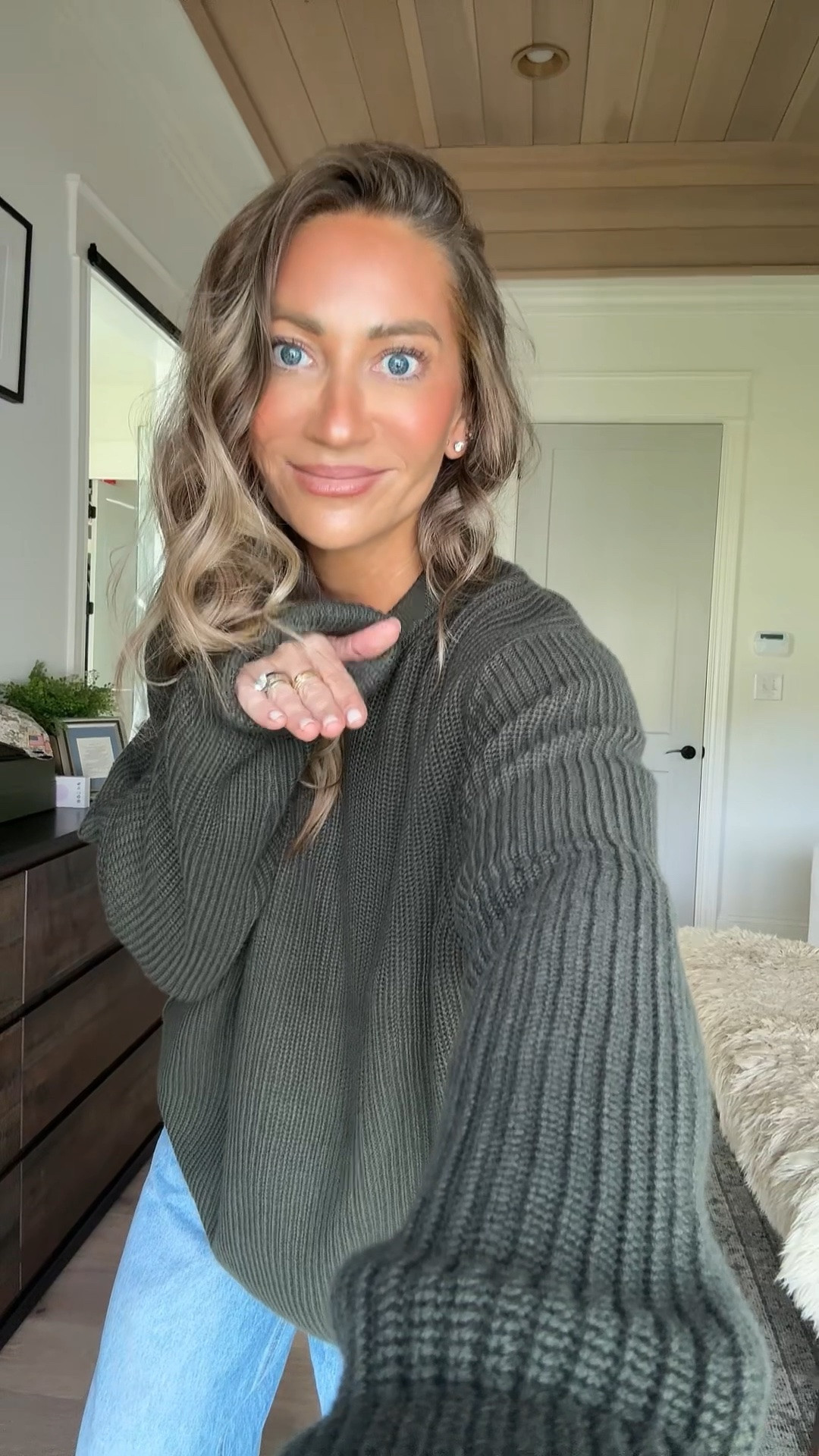 M white tee, XL green sweater, L grey sweater @Target

#LTKootd