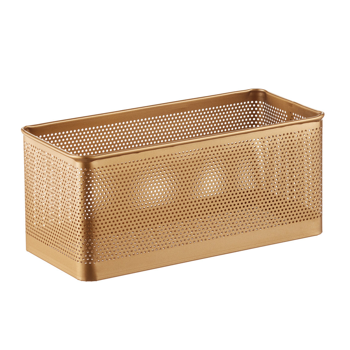 Serena Stamped Metal Bins | The Container Store