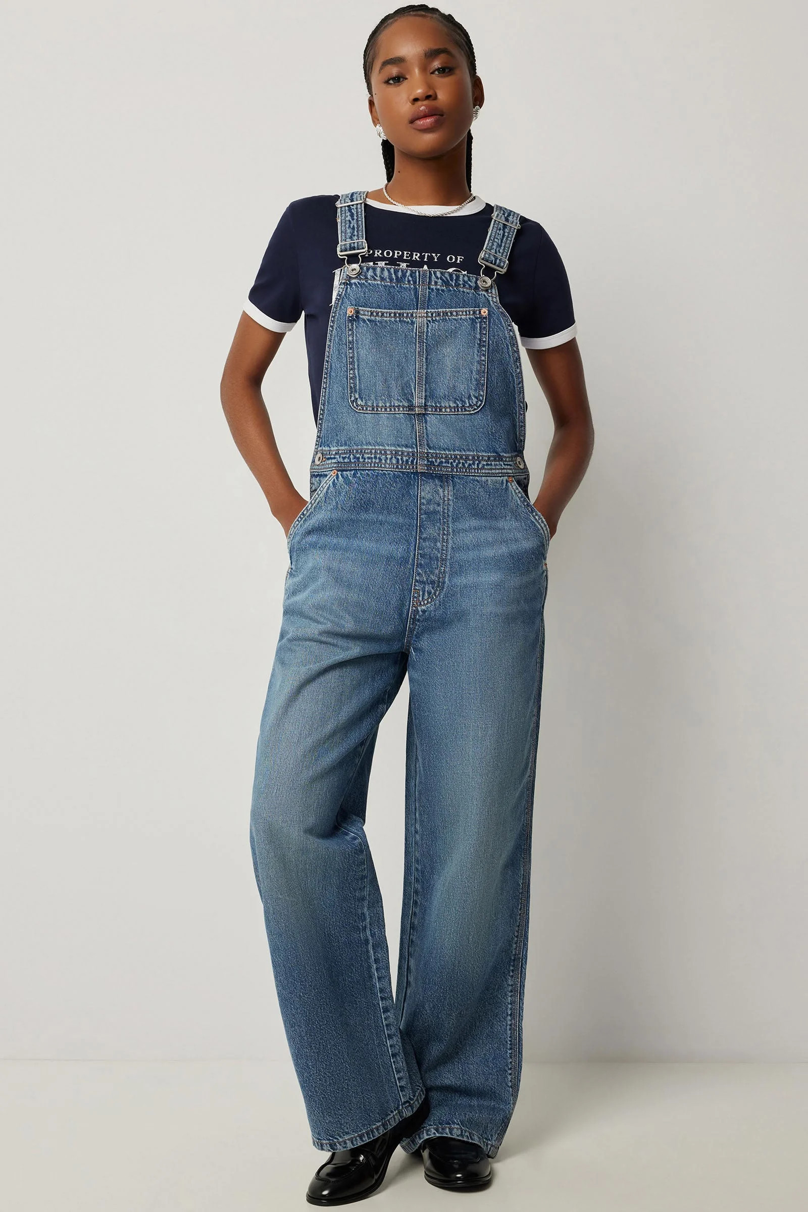 Straight Leg Denim Overalls | Ardene