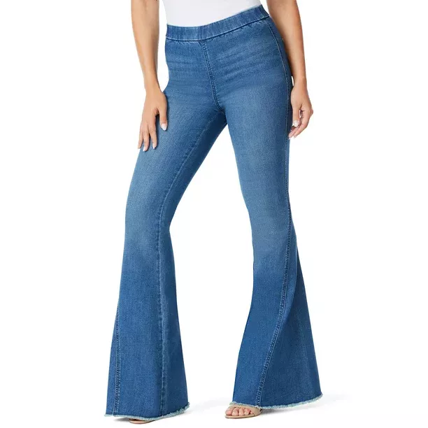 Sofia Jeans by Sofia Vergara Women's Plus Size Melisa High Rise Super Flare  Pull On Jeans