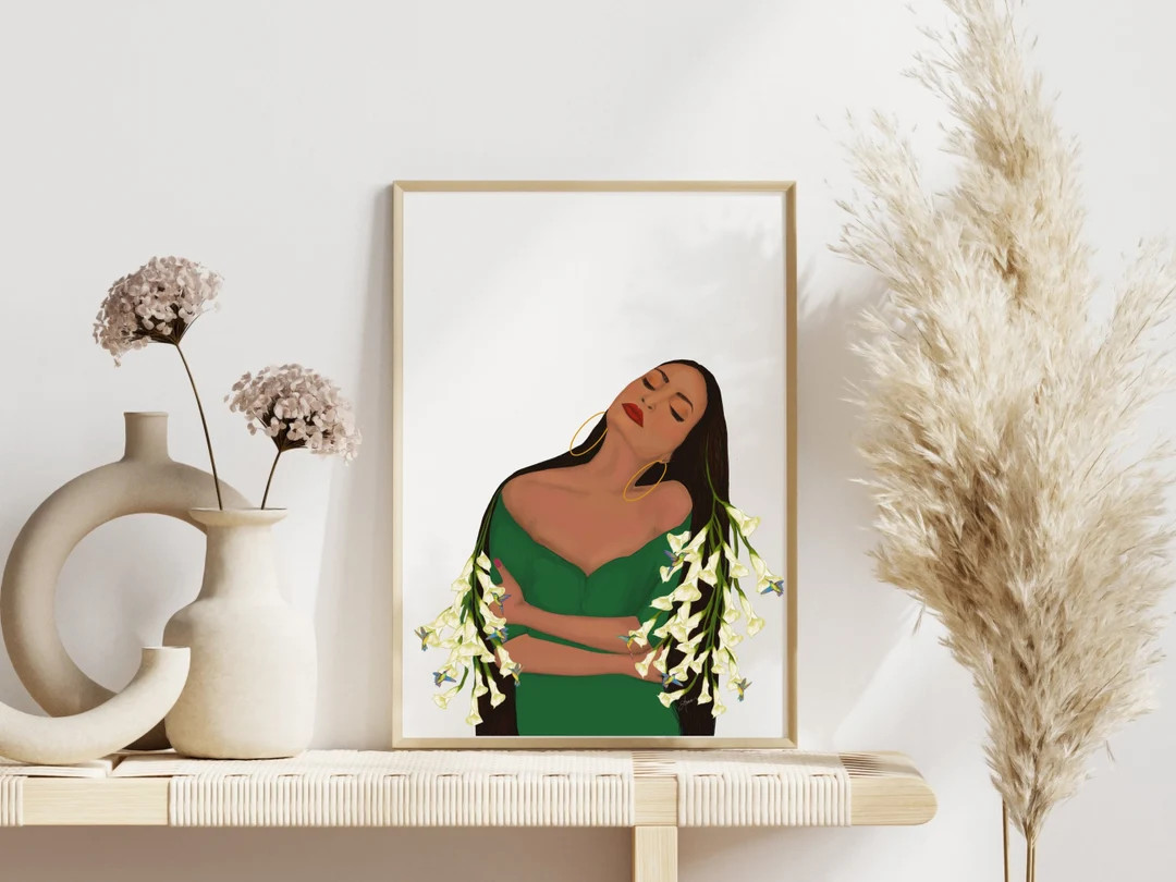 Self Love  Art Print  Women of Color With Calla Lilies - Etsy | Etsy (US)