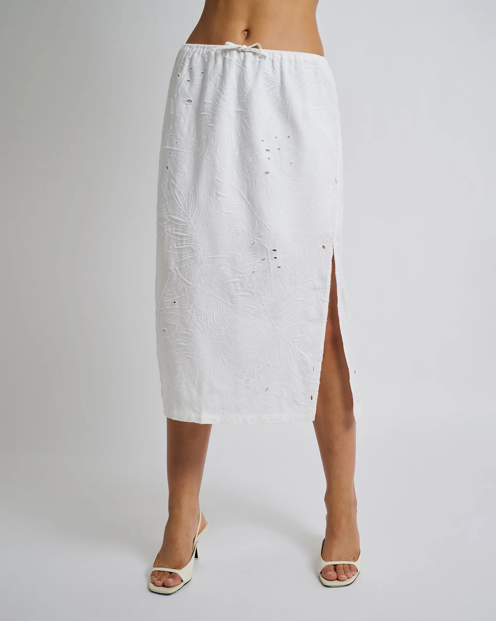 Air Linen Midi Skirt | onia
