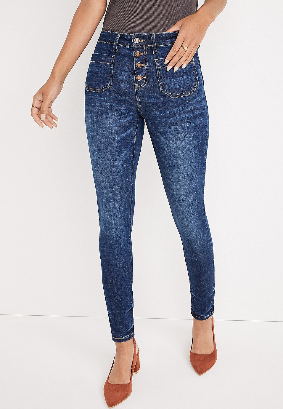Judy Blue® Skinny High Rise Button Fly Jean | Maurices