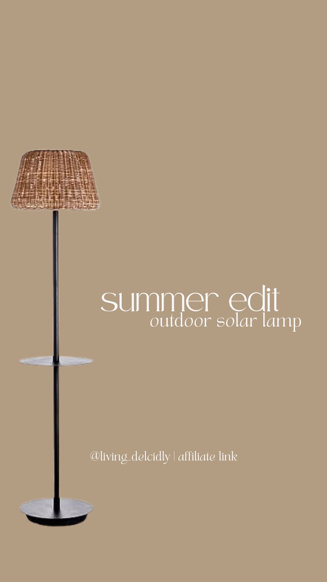 This solar floor lamp is such a unique find! It’s PERFECT for a covered patio or balcony! I wish I had the space for this myself! 

Outdoor finds, summer finds, patio styling, outdoor lighting, solar light, porch decor, Amazon finds

#LTKHome #LTKSeasonal