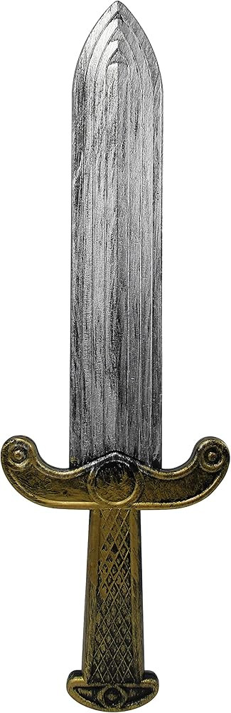 Nicky Bigs Novelties Plastic Roman Pirate Short Sword Prop Gold Medieval Dagger Costume Accessory | Amazon (US)