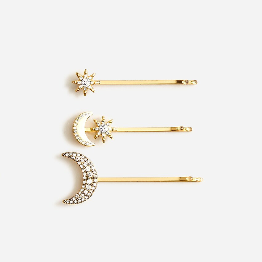 Pavé crystal celestial hair pins three-pack | J. Crew US
