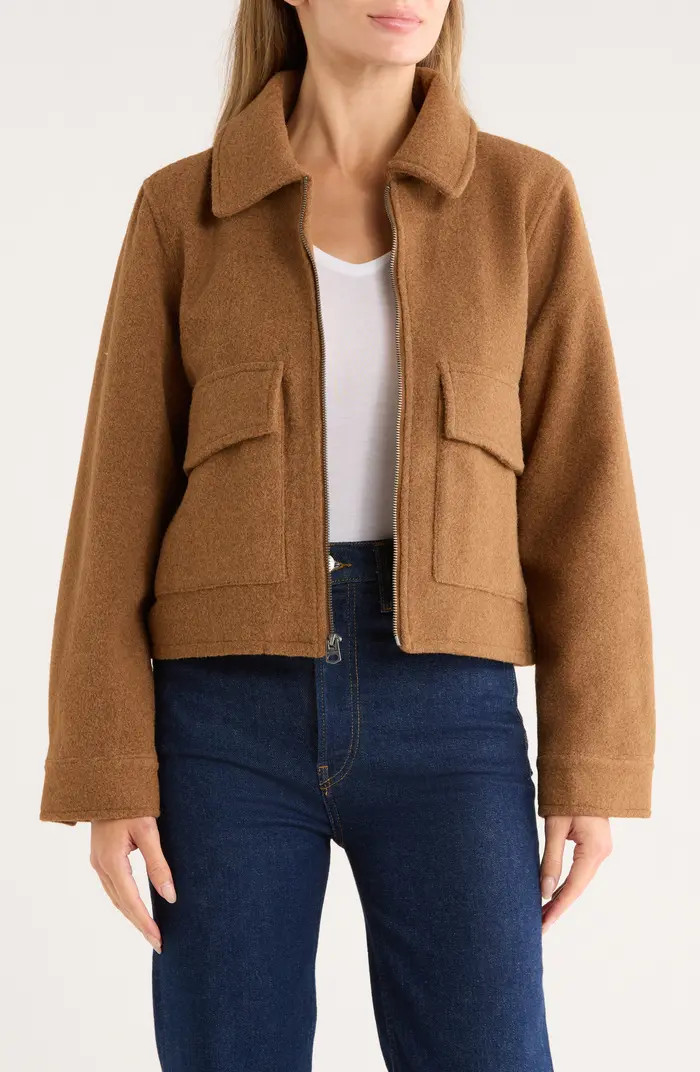 Lucky Brand Missy Zip Up Crop Jacket | Nordstromrack | Nordstrom Rack