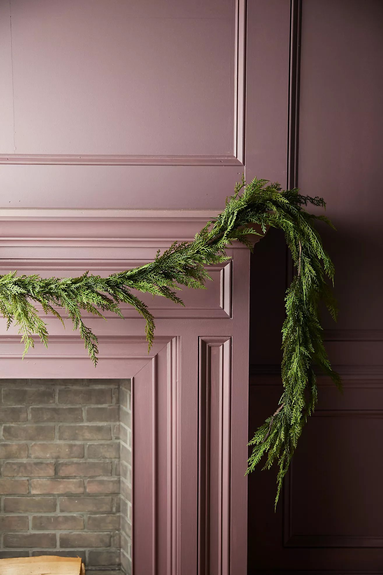 Faux Cedar Garland, Evergreen | Anthropologie (US)