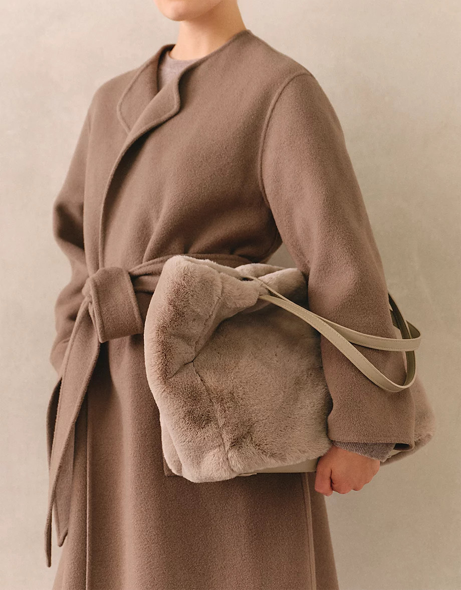 Recycled Faux Fur Shopper Bag | The White Company UK & ROW