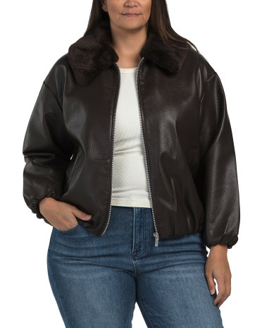 Plus Faux Bubble Jacket | TJ Maxx