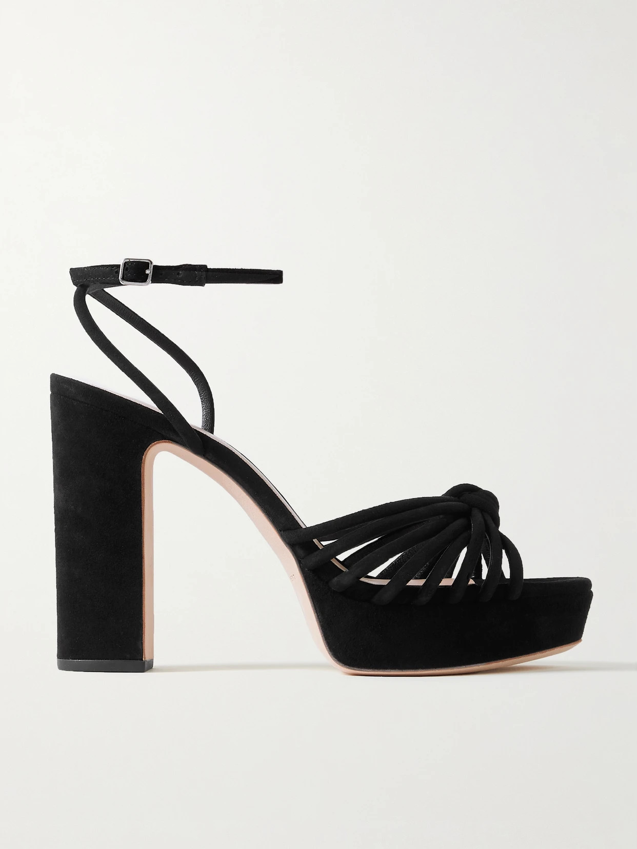 Loeffler Randall - Rivka Knotted Suede Sandals - Black | NET-A-PORTER (US)
