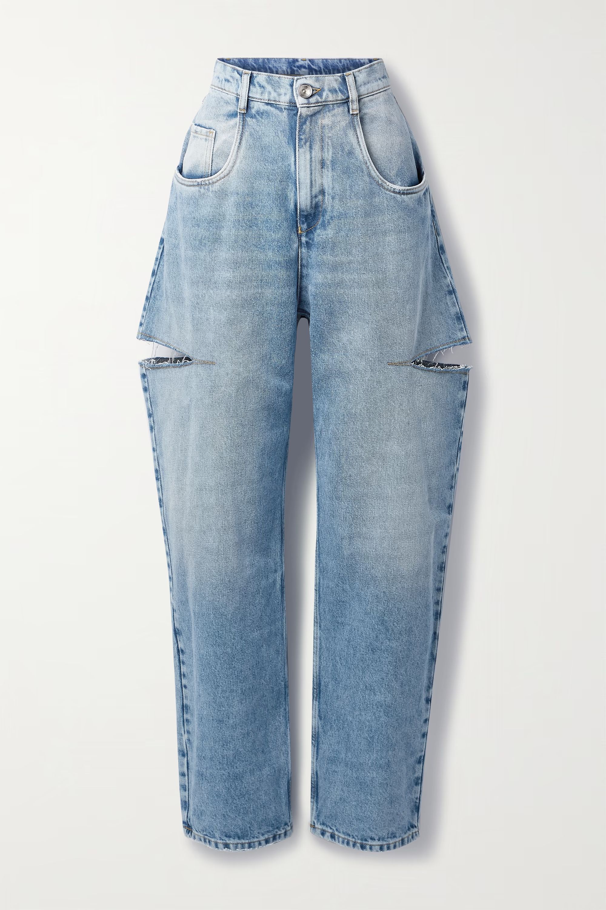Cutout high-rise wide-leg jeans | NET-A-PORTER (US)