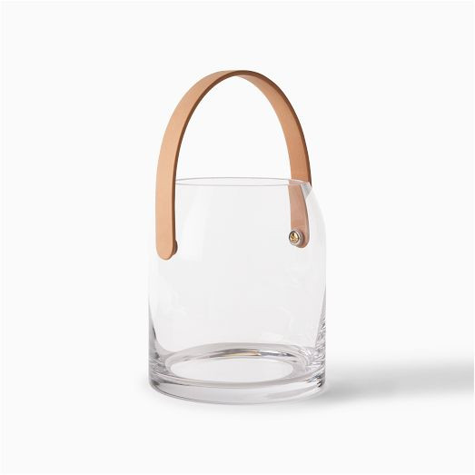 Landon Glass & Leather Lanterns | West Elm (US)