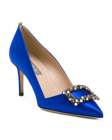 Made In Italy Windsor Embellished Pointed Toe Pumps | TJ Maxx