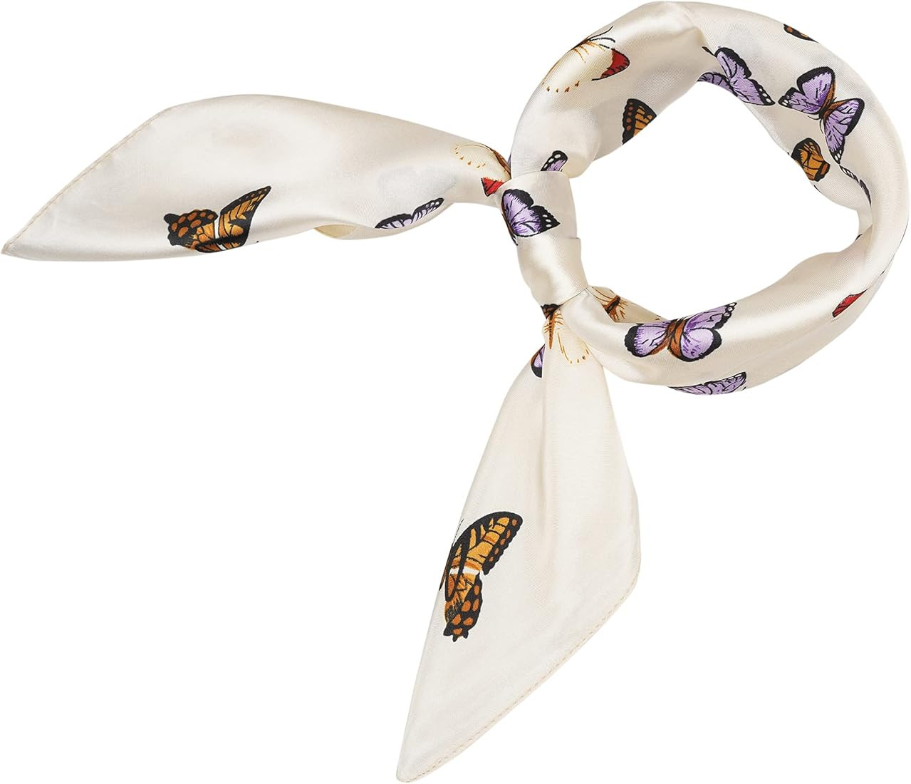 YOUR SMILE Silk Like Scarf Women’s Fashion Pattern Large Square Satin Headscarf Headdress 24''x... | Amazon (US)