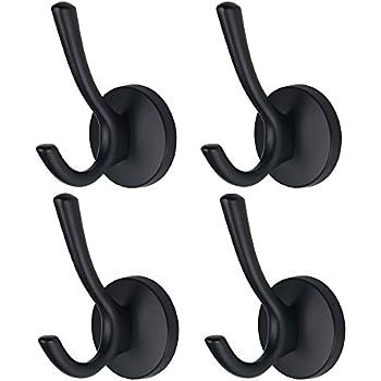 Mellewell 4 Pack Double Robe Hook Heavy Duty Towel Dispenser Backpack Holder 4-1/5'' Wall Mounted... | Amazon (US)