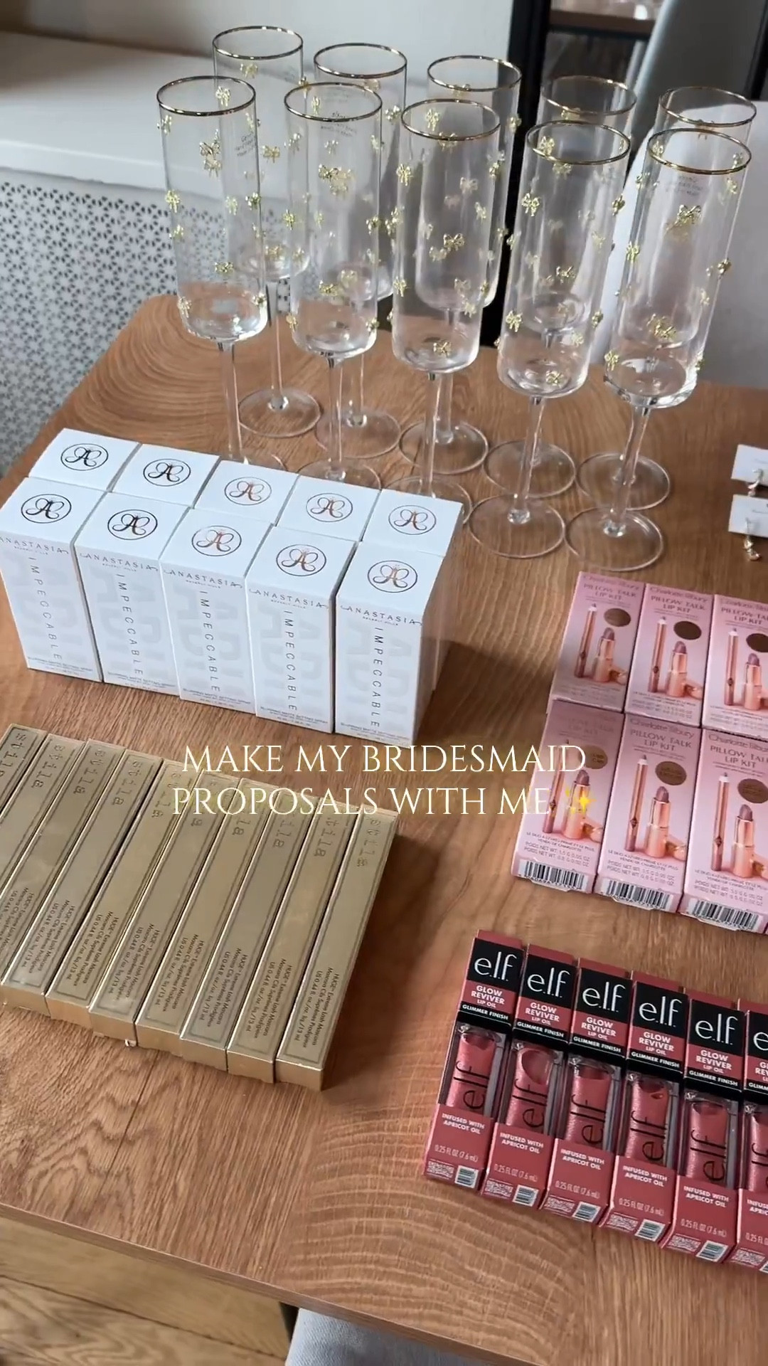My bridesmaid proposal boxes 😍✨

Bridesmaid proposals, bridesmaid gifts, bridal party gifts, bridal party boxes, bridesmaid boxes, bridesmaid brunch, bridal brunch, wedding ideas, bridesmaid ideas, bachelorette gifts, charlotte tilbury pillow talk, stila mascara, Anastasia Beverly Hills setting spray, bow boxes, ribbon boxes, luxury bridesmaid proposals, elf princess lip oil, bread scrunchies, BAGSMART duffle bags, bridesmaid bags, bridal party bags, bridesmaid proposal brunch

#LTKBeauty #LTKWedding #LTKParties