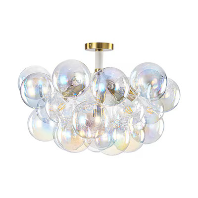 Zicbol 6 -Light 24.8-in White Semi Flush Mount Light | Lowe's