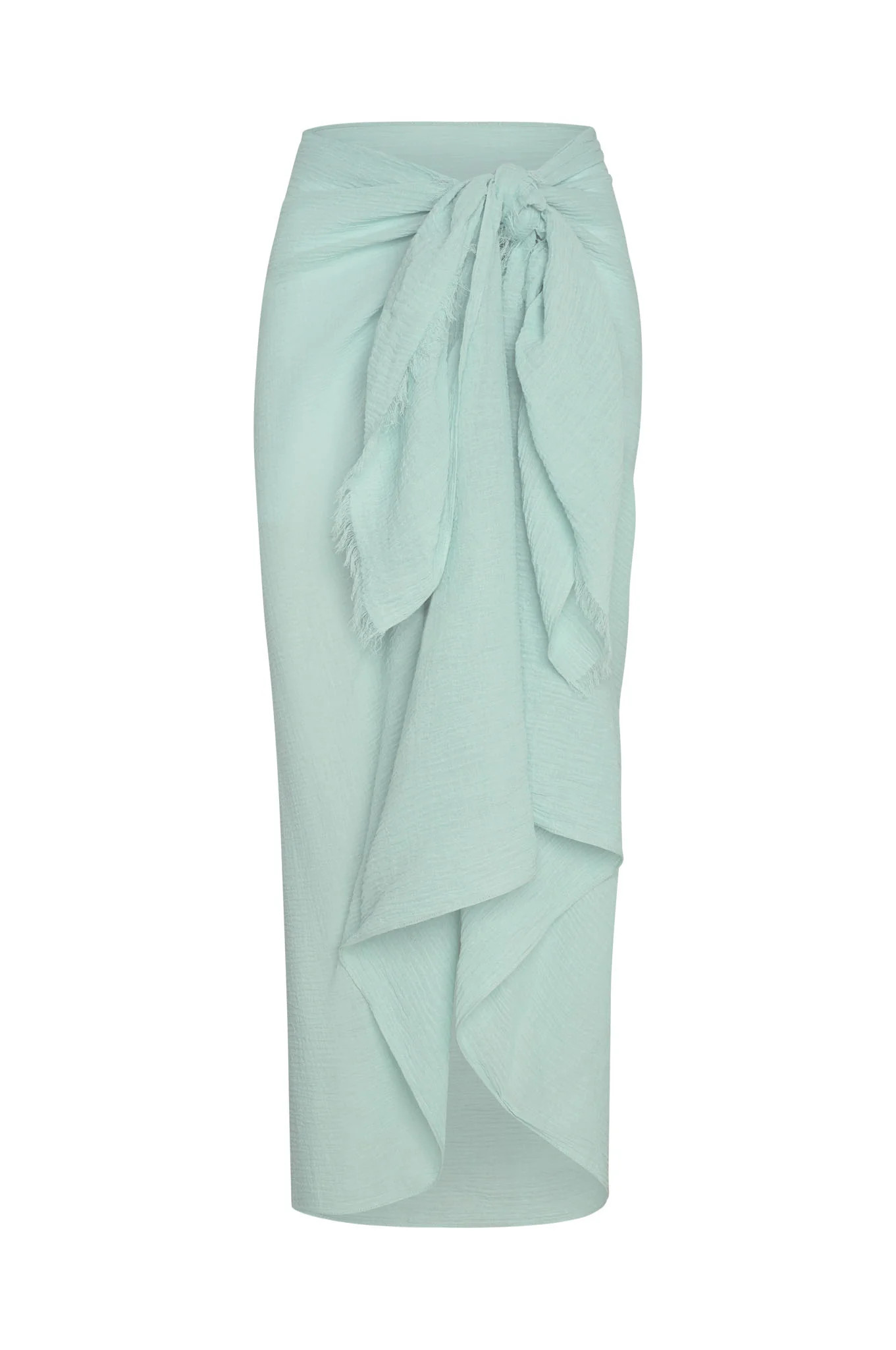 St. Tropez Sarong - Light Slate Crinkle Linen | Monday Swimwear
