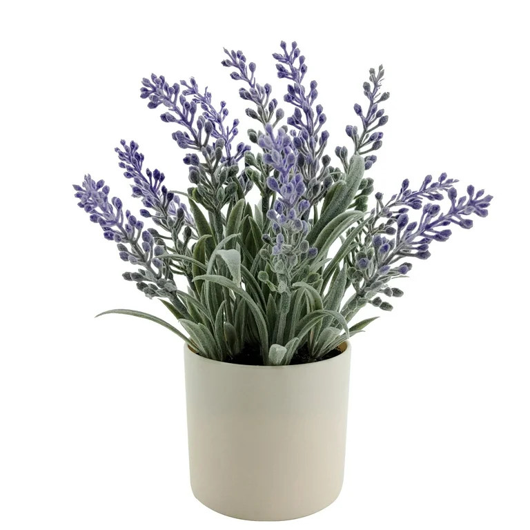 Mainstays 8.5-inch Indoor Purple Lavender Artificial Flower in Plastic Pot. | Walmart (US)