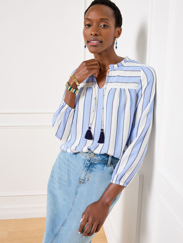 Spot Stripe Top | Talbots