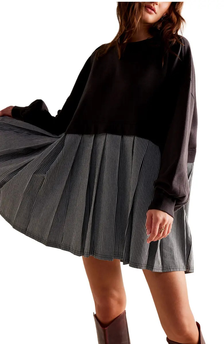 Eleanor Stripe Long Sleeve Sweatshirt Dress | Nordstrom