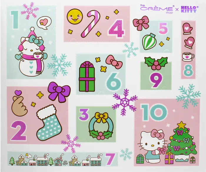THE CREME SHOP x Hello Kitty 10 Days of Supercute Beauty Advent Calendar Set $65 Value | Nordstro... | Nordstrom Rack