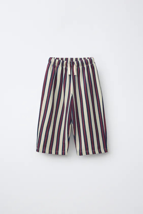 DescriptionColorContentsMeasurementsWide leg pants with elastic waistband and adjustable front dr... | Zara US
