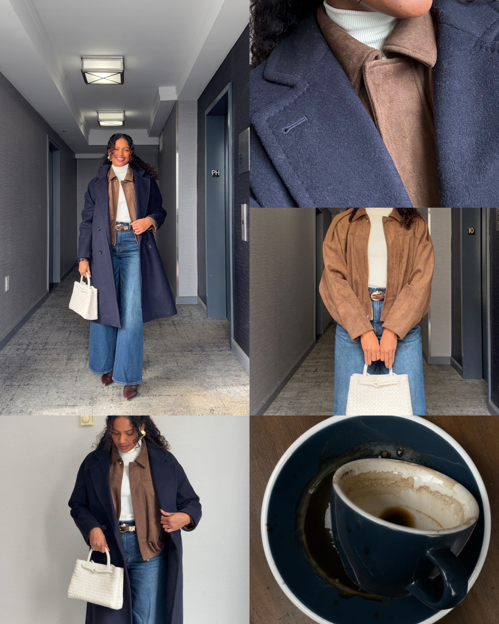 Turtle neck + bomber are from Zara  