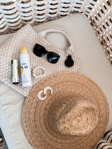 Vacation must haves! I love this SPF mouse and it’s great if you’re allergic to most sunscreens. Clean and easy to apply! My favorite sun hat, weaved tote bag, hat clip and pearl scrunchie 
Travel 

#LTKtravel #LTKfindsunder50 #LTKswim