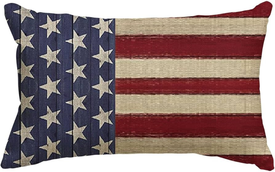 AVOIN colorlife 4th of July Patriotic Independence Throw Pillow Cover, 12 x 20 Inch Memorial Day ... | Amazon (US)