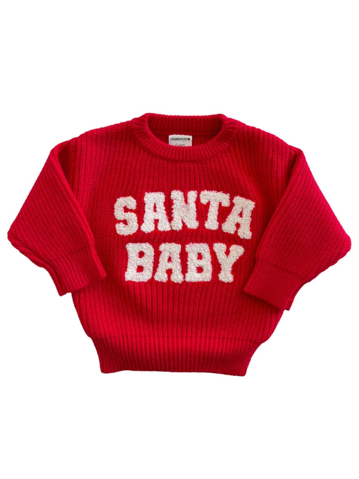 Knit Sweater, Santa Baby | SpearmintLOVE