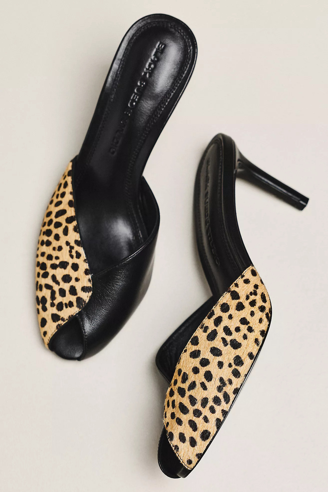 Black Suede Studio Noah Mule Heels | Anthropologie (US)