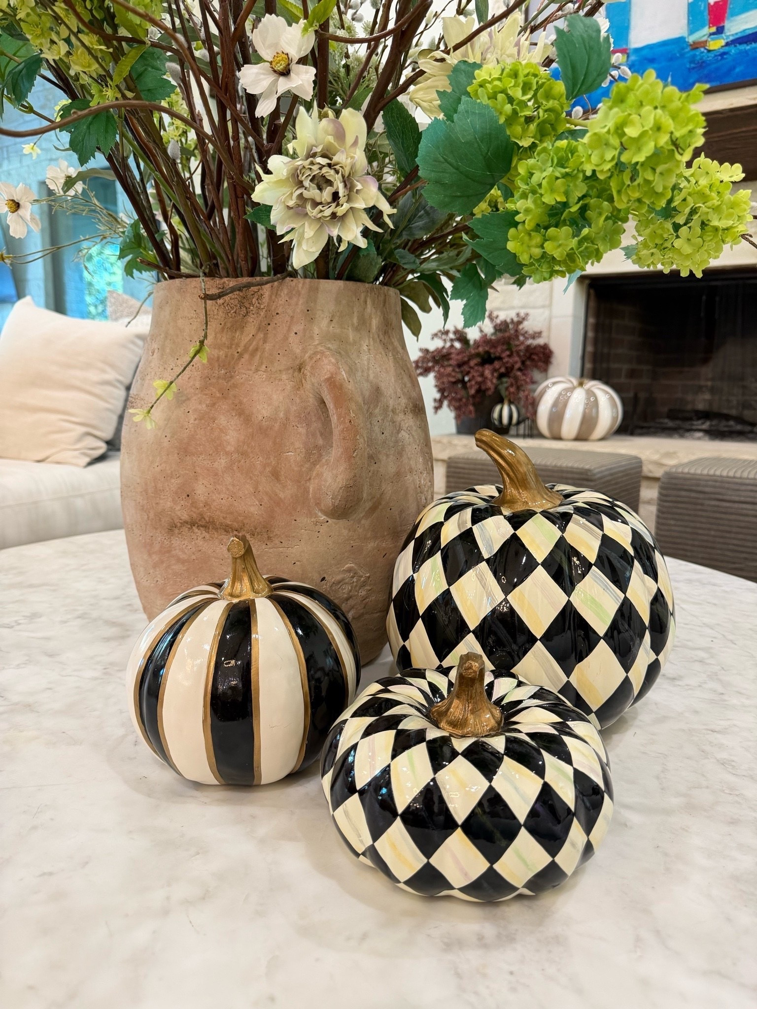 Mackenzie Childs pumpkins make the best fall decor!

#LTKSeasonal #LTKOver40 #LTKHome