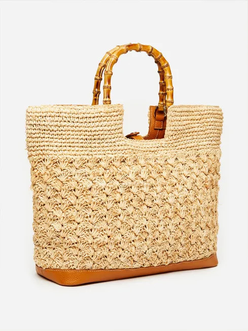 Laurana Raffia Top Handle Tote | J.McLaughlin