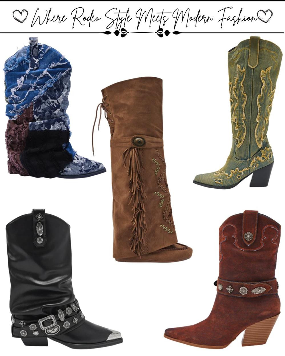 Western boots have a way of carrying history and style at the same time. While creating this lookbook, I leaned into pieces that reflect that classic rodeo spirit but with a modern, fashion-forward edge, boots that feel authentic yet completely wearable in today’s wardrobe.

What makes Western boots so interesting is their versatility. They can add a bold statement to a simple outfit or bring that effortless Western charm to dresses, denim, and tailored looks. The right pair doesn’t just complement an outfit, it adds personality and confidence to it.

If you enjoy blending timeless influences with modern styling, these Western boots capture that perfect balance between classic rodeo heritage and contemporary fashion 🤠

#westernboots
#cowboystyle
#rodeooutfits
#westernfashion
#ltkstyle 

 #LTKootd