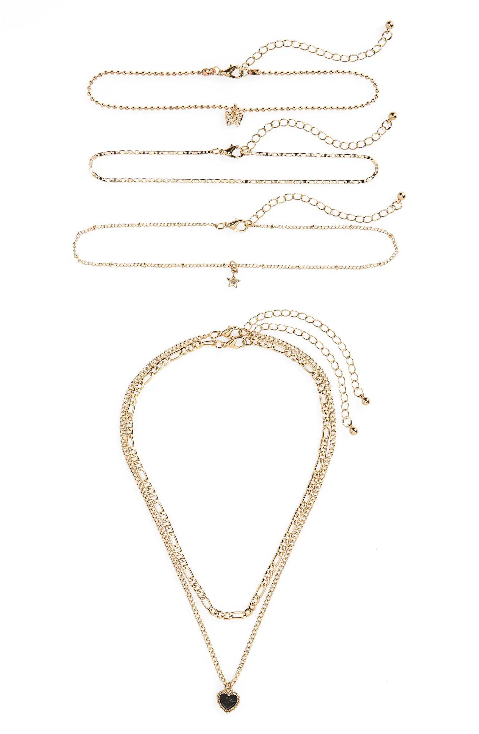 Capelli New York Kids' Set of 5 Layered Necklaces | Nordstrom | Nordstrom