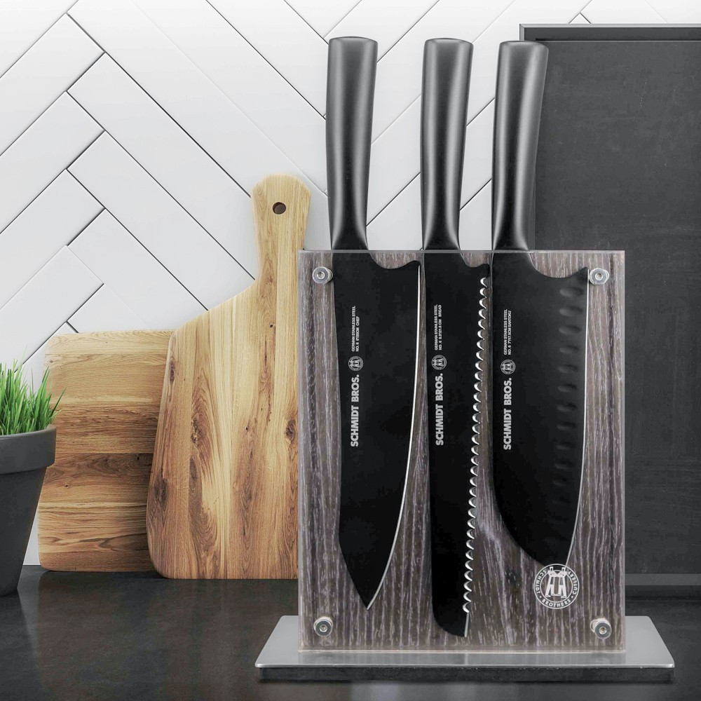 Schmidt Brothers Knife Block, Jet Black, Set of 7 | Williams-Sonoma