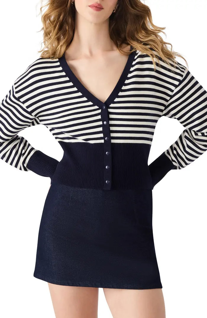Steve Madden Lauryn Stripe Crop Cardigan | Nordstromrack | Nordstrom Rack