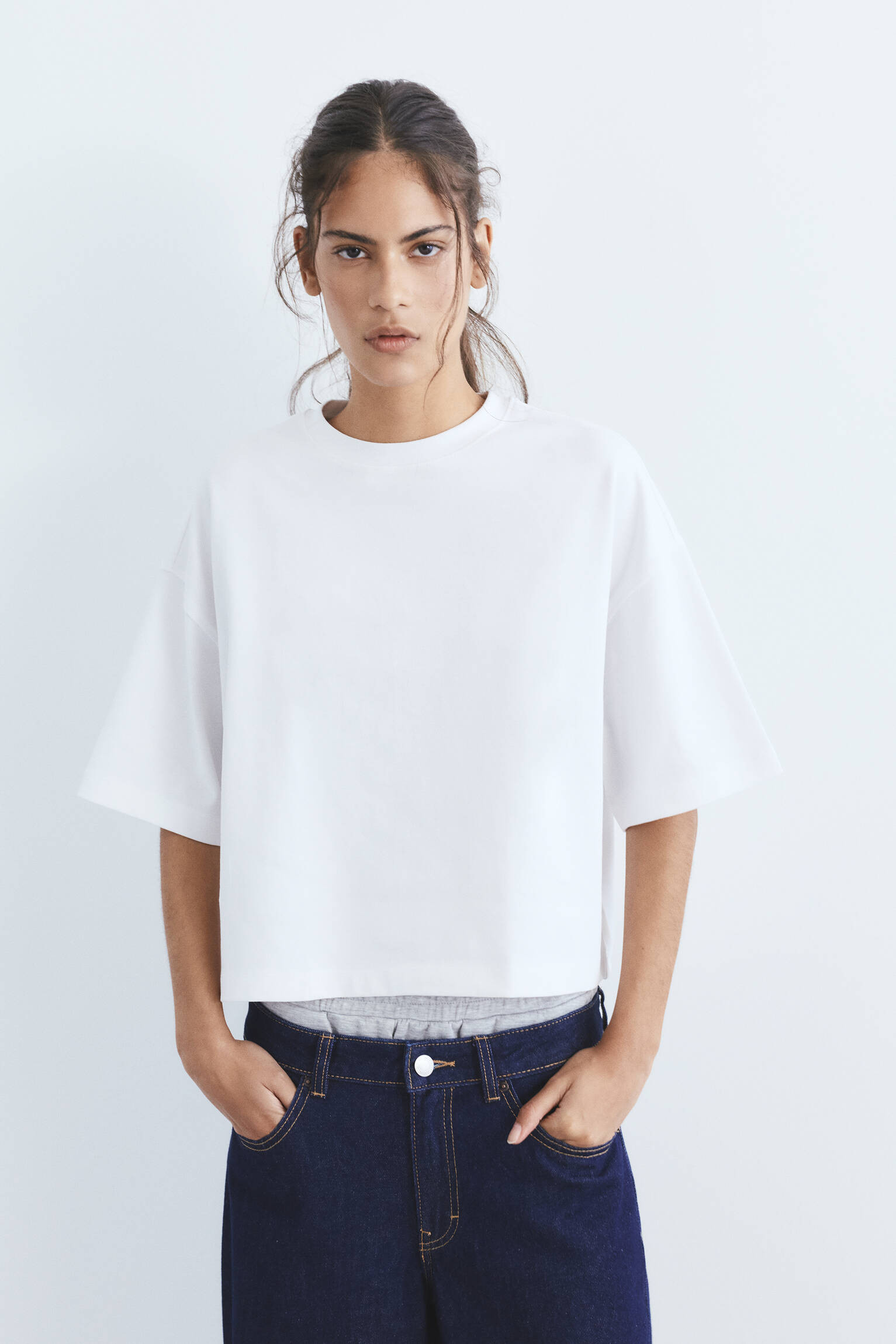 Boxy short sleeve T-shirt | Pull&Bear United Kingdom | PULL and BEAR UK