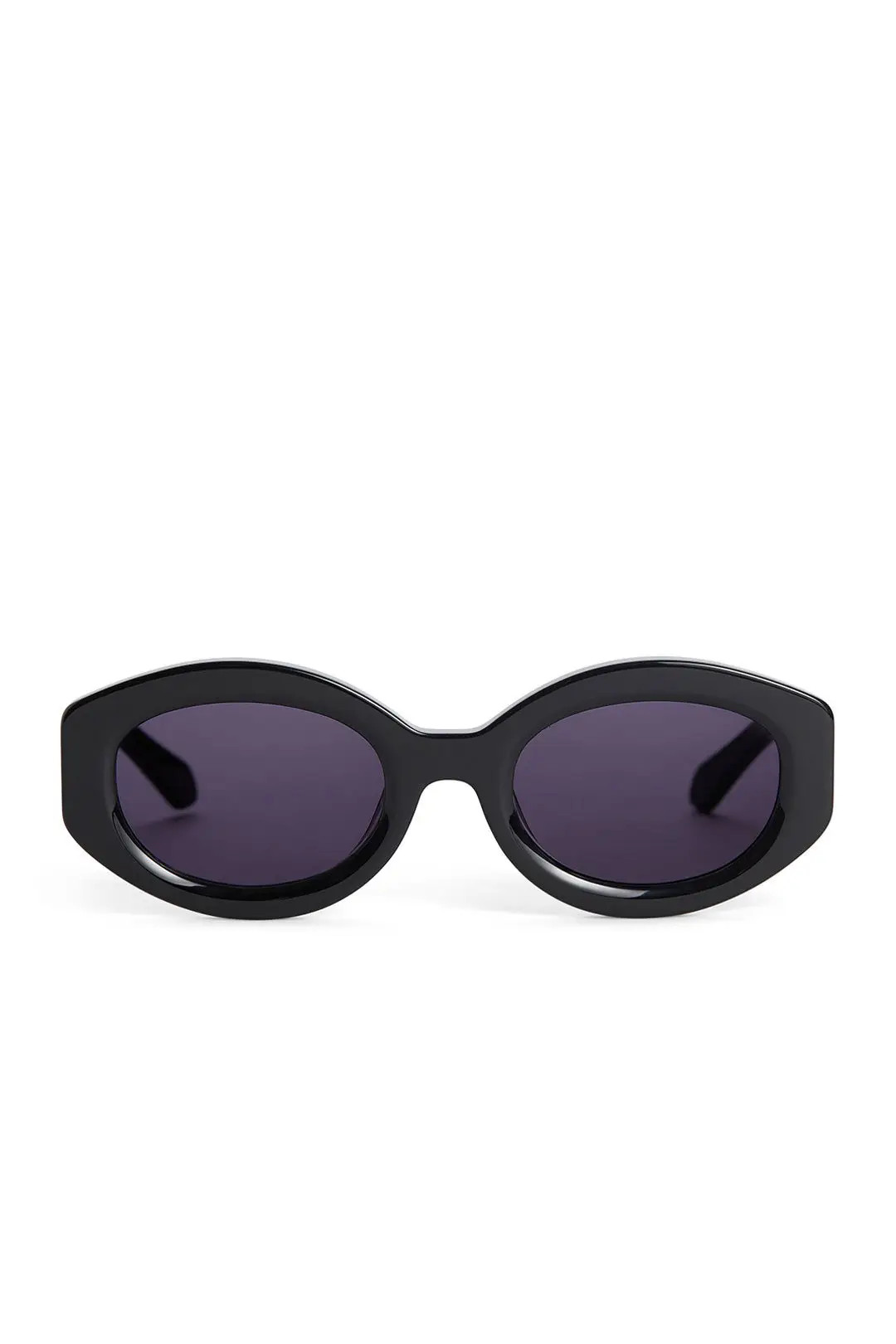 Karen Walker Black Bishop Sunglasses | Rent The Runway