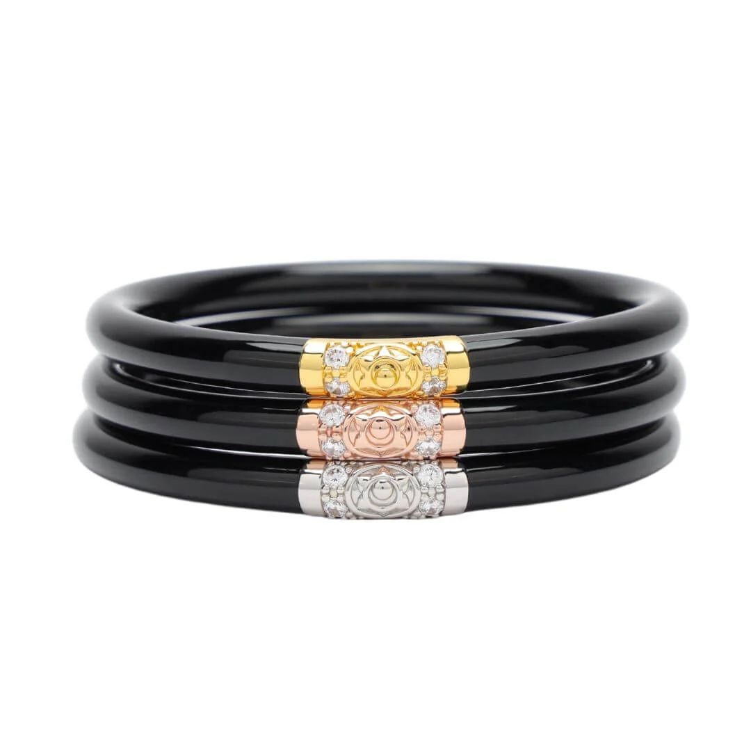 Black Three Kings All Weather Bangles® (AWB®) - Black | BuDhaGirl