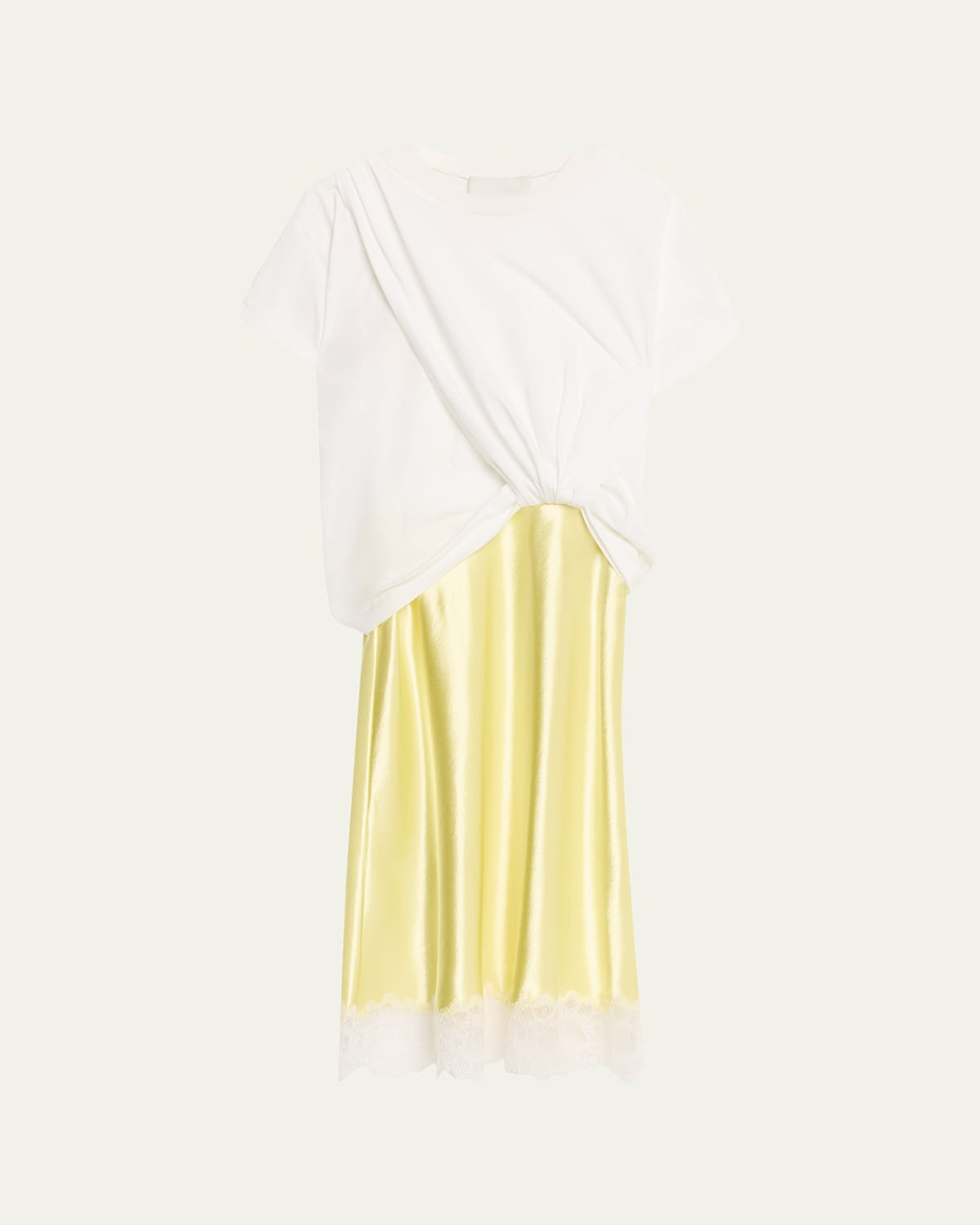 Short-Sleeve Combo T-Shirt Slip Dress | Bergdorf Goodman