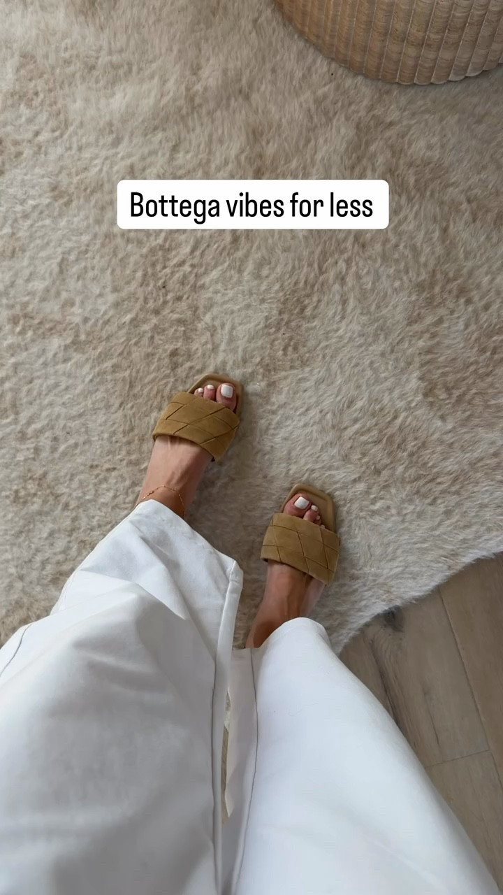 these look designer but the price says otherwise. the woven detail is so chic and instantly elevates even the simplest outfit. easy slip on, super versatile, and you will wear them way more than you think

sandals, woven slides, designer inspired, neutral shoes, summer shoes, everyday outfit, elevated basics, affordable fashion, annabrstyle 

#LTKSeasonal #LTKOver40 #LTKootd