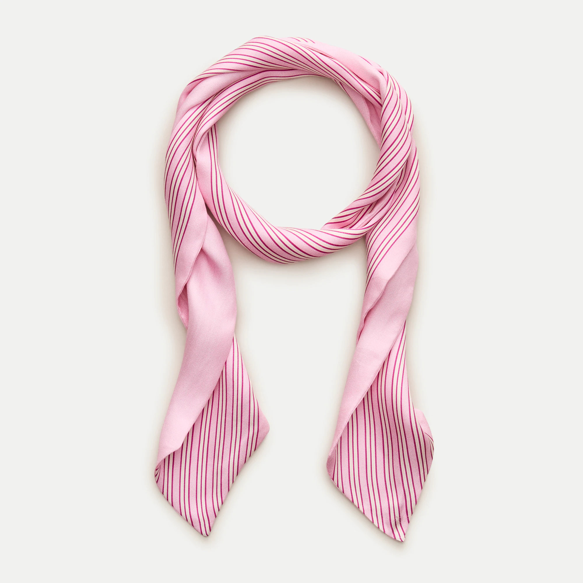 Skinny silk scarf in stripe | J. Crew US