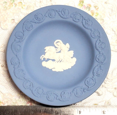 Vintage Wedgwood Blue Jasperware 4 3/8" Trinket Dish Chariots Horses | eBay US