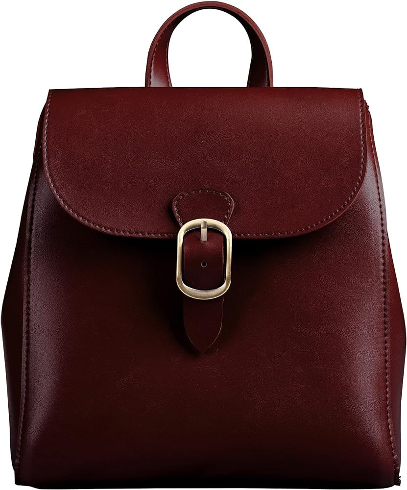 SUNLIGHT LEAVES Simple Vegan Leather Flap 3 Way Convertible Backpack For Women Classic Vintage Fa... | Amazon (US)