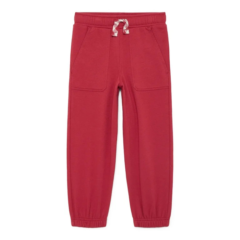 Wonder Nation Little Boys Solid Fleece Joggers, Size 4-10 | Walmart (US)