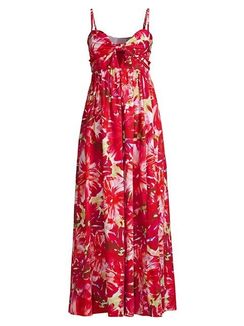 Noah Brushstroke Floral Poplin Dress | Saks Fifth Avenue