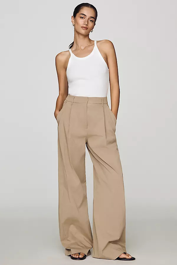 Scout Pleated Wide-Leg Trousers Pants | Anthropologie (US)